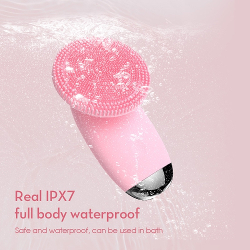 Silicone Facial Cleansing Brush, Rechargeable Waterproof Face Scrub Brush ,Deep Cleaning, Exfoliating