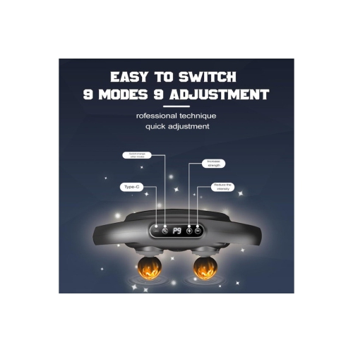 Massage Gun 6 Heads, Red Hot Compress, Rechargeable Massage Gun Deep Tissue for Whole Body