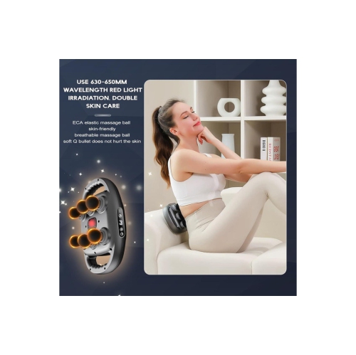 Massage Gun 6 Heads, Red Hot Compress, Rechargeable Massage Gun Deep Tissue for Whole Body