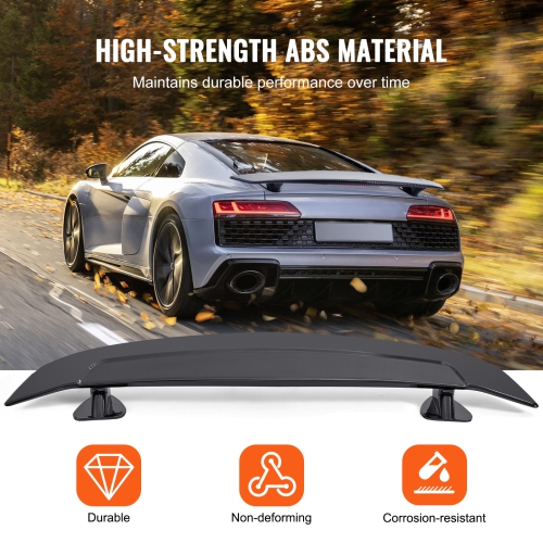 VEVOR 46.3 inch GT Wing Car Spoiler, Compatible with most Sedans and Coupes, High Strength ABS Material, Car Rear Spoiler Wing, Racing Spoiler