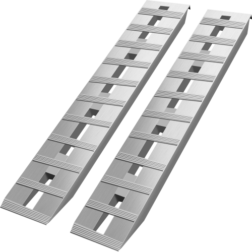 VEVOR 60" X 12" Aluminum Trailer Ramps 6000LBS Total Beavertail Hook End 1 Pair 2 Ramps
