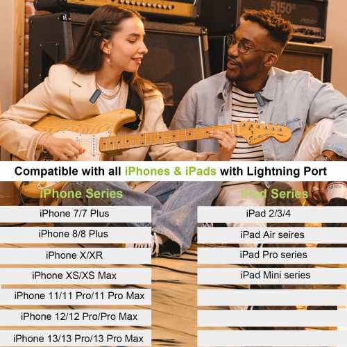 Wireless Microphone for iPhone Portable Lavalier Microphone for Meeting Video Interview Recording