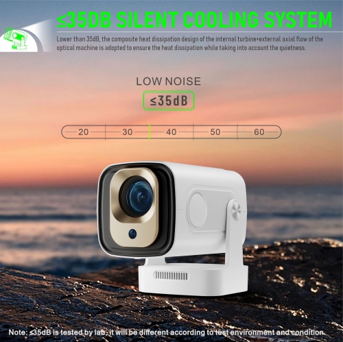 Smart Video Projector Support 4K,Mini Portable Projector with WiFi & Bluetooth,Auto Focus Smart Projector Built in Apps,Home Cinema Movie Projector