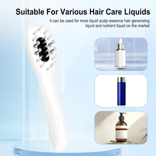 Hair Oil Applicator for Scalp,Wireless Electric Hair Brush with Removable Head Oil Dispenser,Portable Scalp Massager for Travel & Home Use