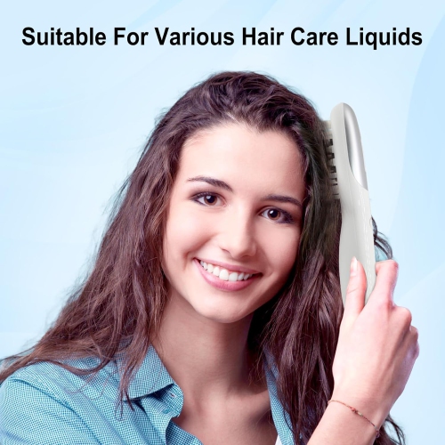 Hair Oil Applicator for Scalp,Wireless Electric Hair Brush with Removable Head Oil Dispenser,Portable Scalp Massager for Travel & Home Use