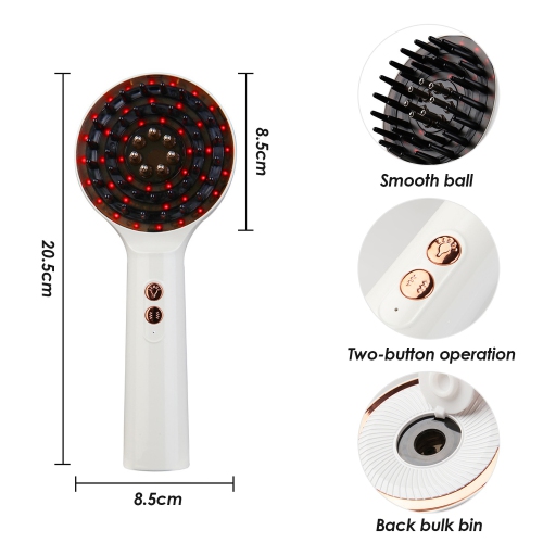 Red & Blue Light Therapy Hair Growth Comb,Hair Oil Applicator,Electric Hair Growth & Anti-hair Loss Massage Comb,Vibration Massage Comb for Women Men