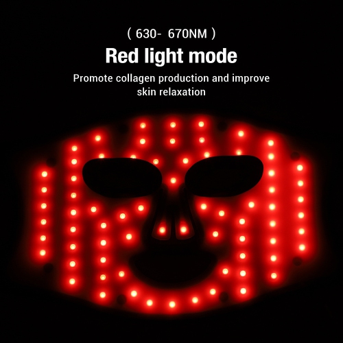 Masque LED de 4 couleurs pour la luminothérapie, Masque de thérapie à lumière rouge portatif rechargeable Appareil de soin de la peau pour la