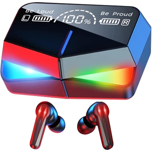 Wireless Earbuds Headphones Touch Control Earphones Microphone Mirror Screen LED Display HD Sound Quality and Stable Connection