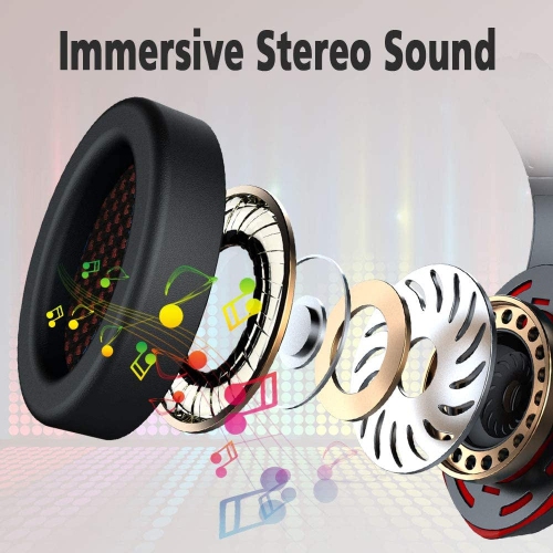 [Immersive sound effects] Hi-Fi stereo gaming headset, 120° adjustable noise reduction microphone, universal for all platforms, ergonomic design,