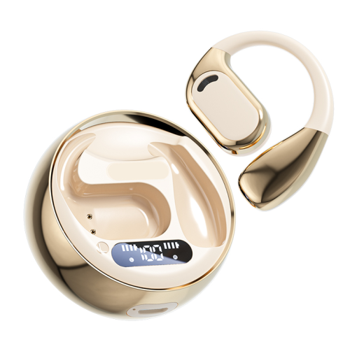 GREEN SCENIC  Earphones Wireless Bluetooth Headphones Tws Sub Bass Earphones Type C Bluetooth 5.5 Open Earbuds With Dual Microphones (Yellow)