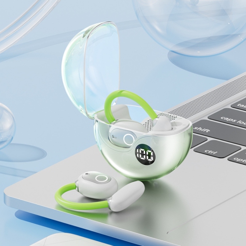 GREEN SCENIC  Earhook Bluetooth Headset Cross-Border Hot Selling 5.4 Painless Wearing Wireless Headset (White)