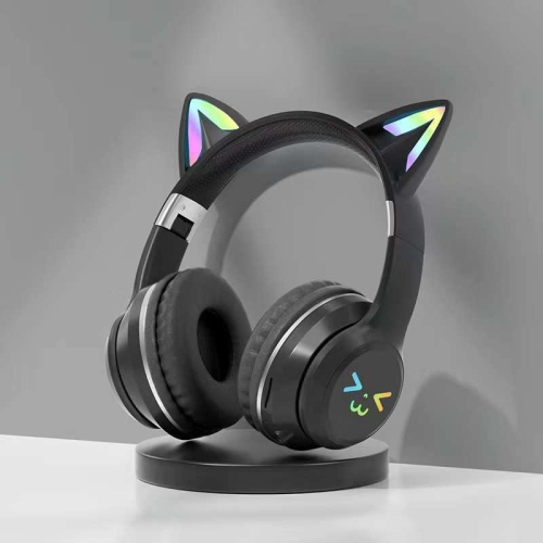 Black gradient cat ear headset Type-C fast charging