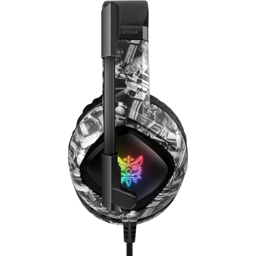 Professional Gaming Headset, RGB Lighting 3.5mm Wired Over-Ear Headset with LED Mic for PC, Laptop, PS4, Smartphone
