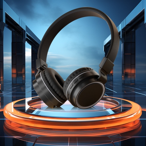 Black Bluetooth 5.3 headphones｜40mm biological diaphragm｜Extremely long battery life｜360° spatial sound effects｜Triple-mode connection