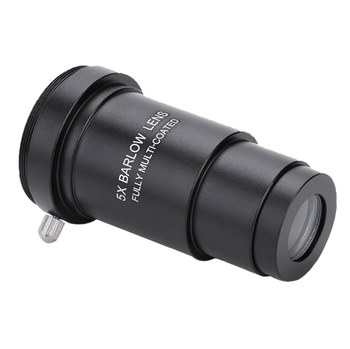 Lentille de Barlow multicouche de 1,25 po 5x Filetage M42 pour télescope 31,7 mm