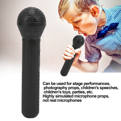 Simulation Prop Microphone Plastic Fake Microphone for Karaoke Fun Stage Birthday Party