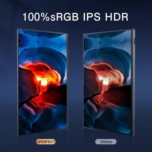 UPERFECT 500 Nits 16" 2.5K Portable Gaming Monitor 2K 2560*1600P Portable Monitor QHD For Xbox PS 5 6 Switch Display HDMI USB C Second Display