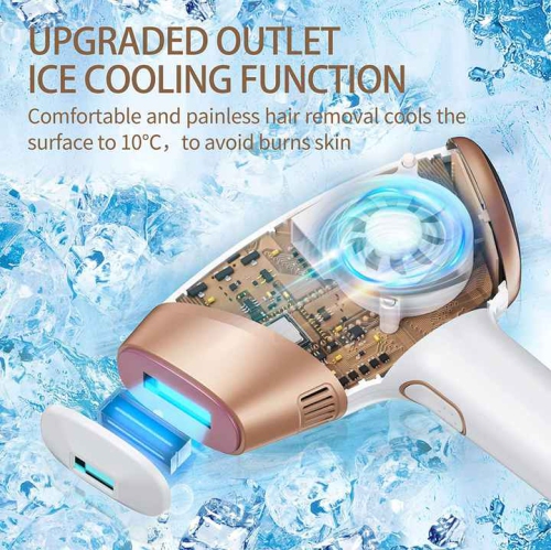 9 gears LED touch hair removal device skin rejuvenation acne removal sapphire hair removal device