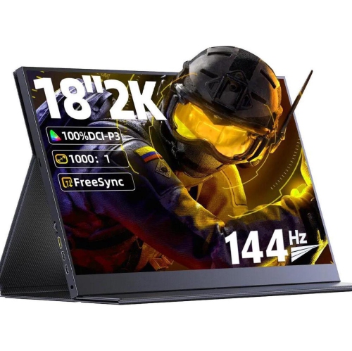UPERFECT  18" Portable Gaming Monitor 144Hz 2560 1600 2K Freesync Screen Switch Display