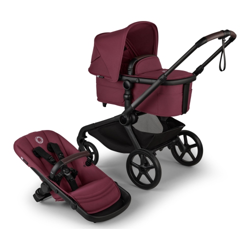 Poussette complète Kangaroo de Bugaboo - Cerisier foncé sur cadre noir