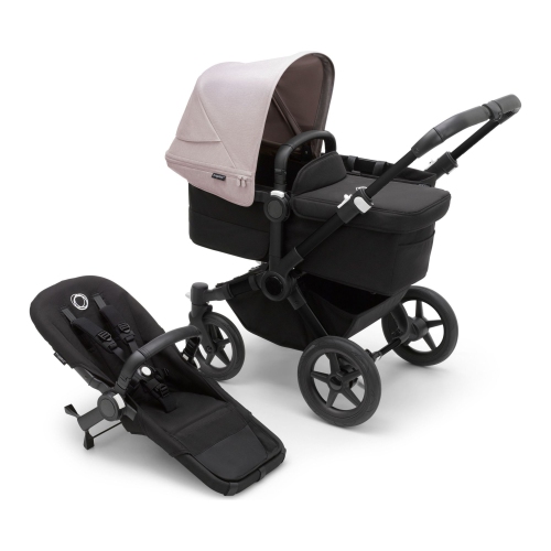 Bugaboo Donkey5 Mono Complete Stroller - Misty White/Midnight Black on Black Frame
