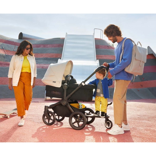 Bugaboo Donkey5 Mono Complete Stroller - Misty White/Midnight Black on Black Frame