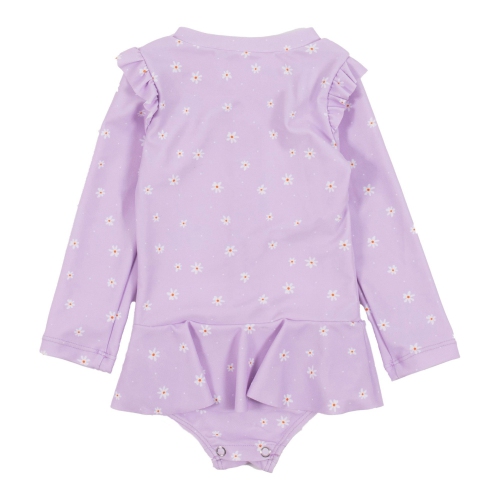 Maillot de bain une pièce Nano Rashguard pour filles - Fleurs lilas (12 mois)