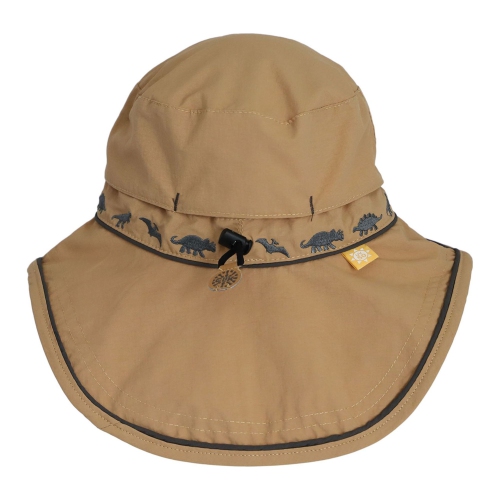 Chapeau de plage à séchage rapide avec rabat de Calikids - Sable (M, 12-18 mois)