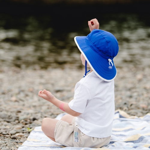 Calikids Quick Dry Beach Hat - Dazzling Blue (M, 12-18 Months)