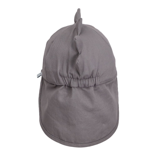 CaliKids Organic Cotton Ball Hat with Flap - Grey
