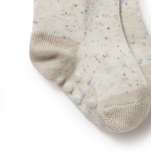 Wilson+Frenchy 3-Pack Organic Cotton Baby Socks - Clay
