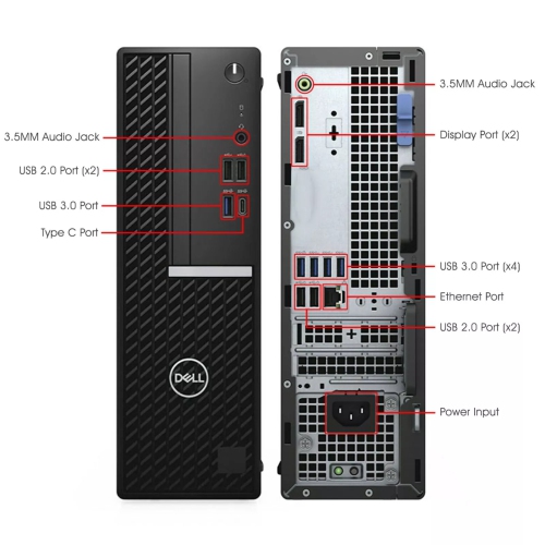 Dell OptiPlex 5080 Small Form Factor Desktop - Intel Core i5-10500, 16GB Memory, 256GB SSD, Win 11 Pro + Wi-Fi by DELL - Refurbished condition - Image 4