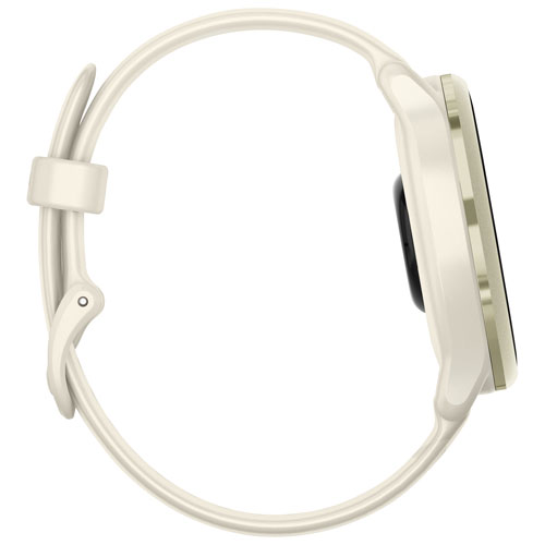 Montre intelligente Bluetooth de 42 mm vivoactive 6 de Garmin - Doré lunaire/Os