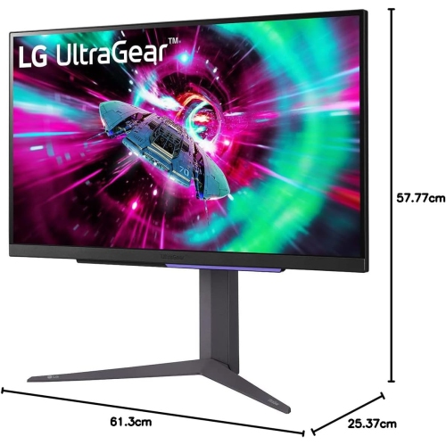 Refurbished - LG UltraGear 27" UHD 144Hz 1ms GTG IPS LCD G-Sync Gaming Monitor (27GR93U-B) - Black
