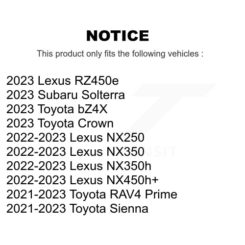 Ensemble disque de frein arrière et plaquettes semi-métalliques pour Toyota Sienna Lexus RAV4 Prime de Nde 350 h bZ4X K8F-104317