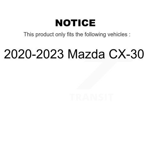 Disques de frein avant et plaquettes en céramique pour Mazda CX-30 K8T-104491 2020-2023