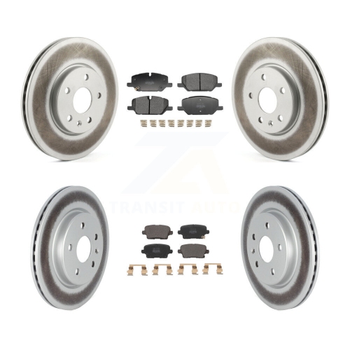 Front Rear Coated Disc Brake Rotors Semi-Metallic Pad Kit For Buick Envision Cadillac XT4 KGF-103164