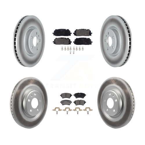 Front Rear Coated Disc Brake Rotor And Semi-Metallic Pad Kit For Audi S5 SQ5 Sportback S4 KGF-103144