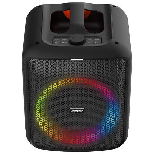 Open Box - Energizer BTS458 Portable Bluetooth Speaker with Wireless Mic - Black