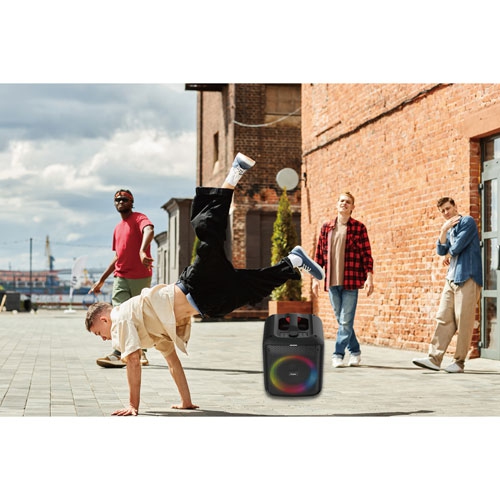 Open Box - Energizer BTS458 Portable Bluetooth Speaker with Wireless Mic - Black