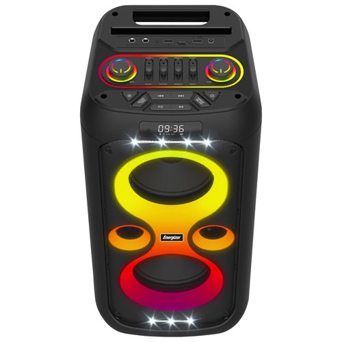 Open Box - Energizer BTS566 Portable Bluetooth Speaker with Wireless Mic - Black