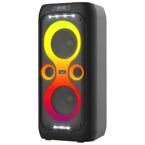 Open Box - Energizer BTS566 Portable Bluetooth Speaker with Wireless Mic - Black