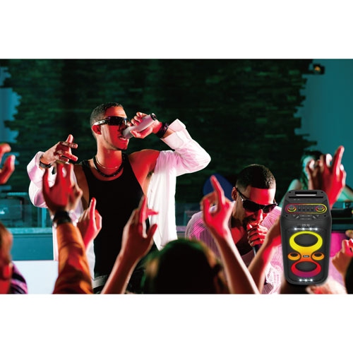 Open Box - Energizer BTS566 Portable Bluetooth Speaker with Wireless Mic - Black