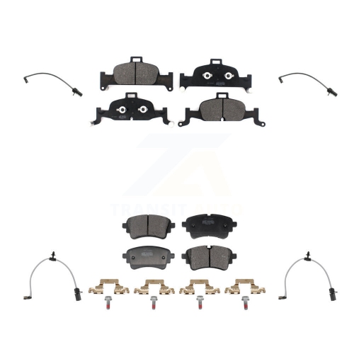Front Rear Semi-Metallic Disc Brake Pads And Wear Sensors Kit For Audi A6 Quattro 2.0L KPW-101498
