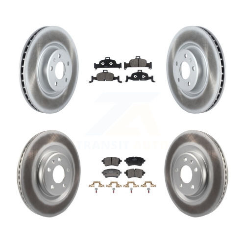 TRANSIT AUTO  Front Rear Coated Brake Rotor & Semi-Metallic Pad Kit for Audi A5 Sportback Quattro A4 A6 Kgf-103089