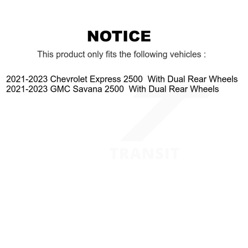 Ensemble de plaquettes et patins de stationnement en céramique à disques arrière pour Savana 2500 Chevrolet KGT-103661 de GMC