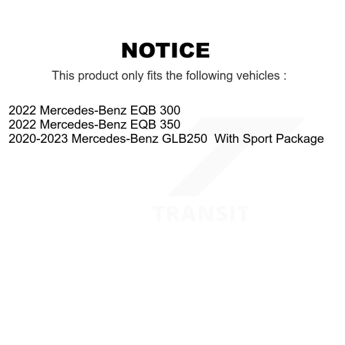 Front Rear Coated Disc Brake Rotor & Ceramic Pad Kit For Mercedes-Benz GLB250 EQB 350 300 KGT-103398