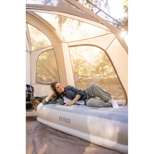 Intex Dura-Beam Plus Mid-Rise 14" Air Bed with Built-in USB Pump - Twin - Sky Blue