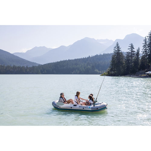 Intex Mariner 4 10.75 ft. 4-Person Inflatable Boat with Oars - Grey