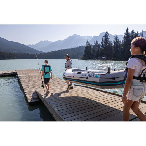 Intex Mariner 4 10.75 ft. 4-Person Inflatable Boat with Oars - Grey